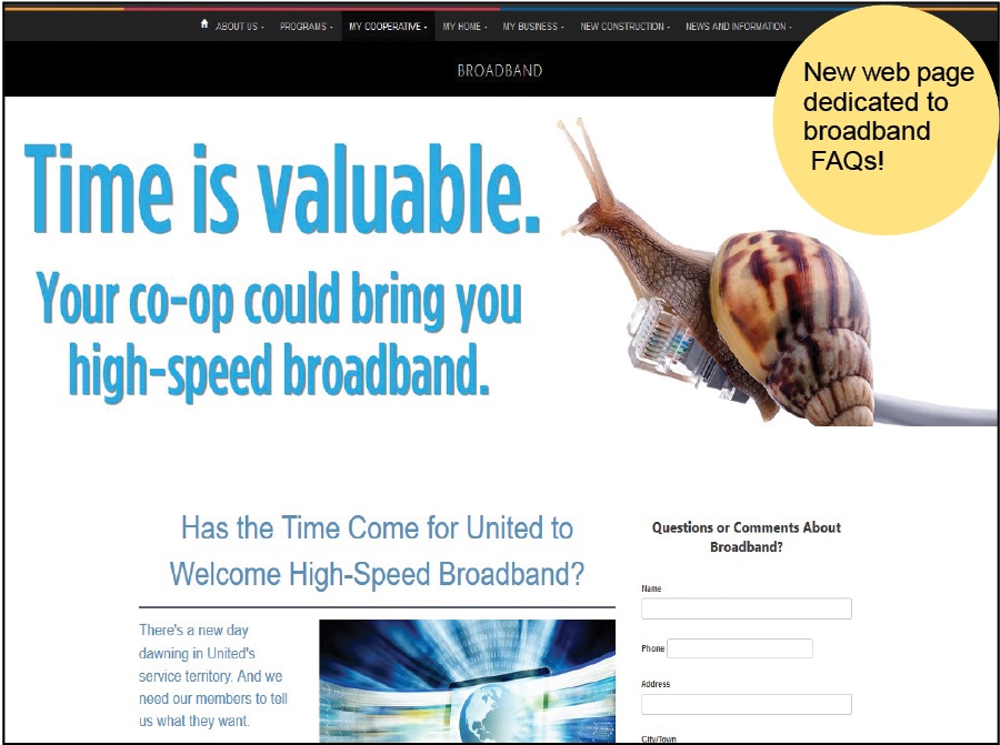Broadband page